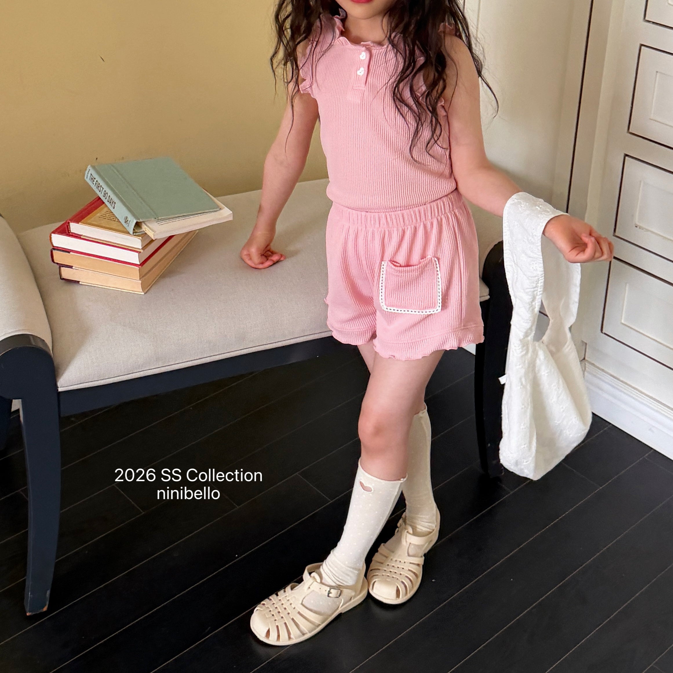 ［ninibello］Rommy frill sleeveless tops