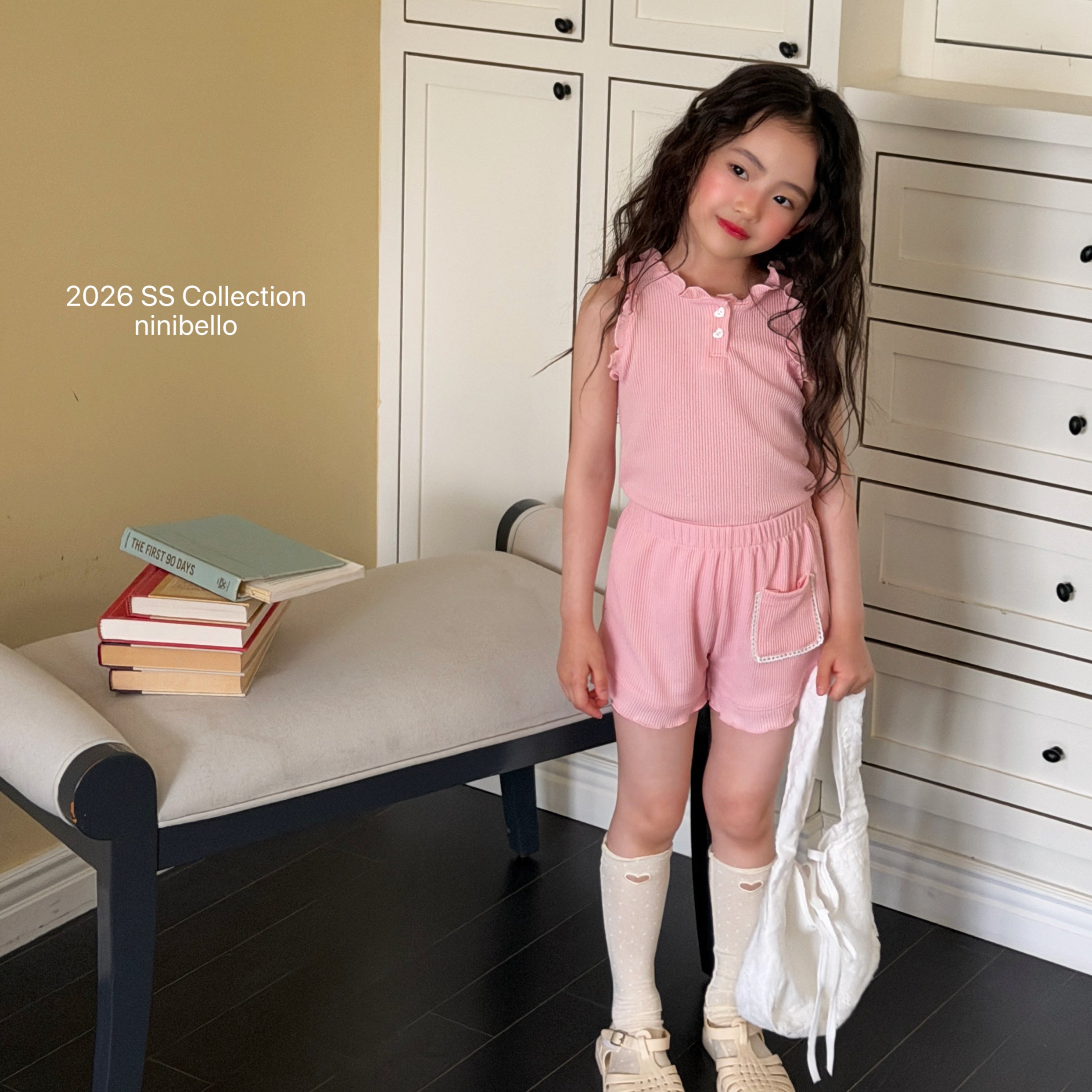 ［ninibello］Rommy frill sleeveless tops