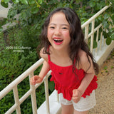 ［ninibello］Joy heart punching frill camisole