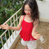［ninibello］Joy heart punching frill camisole