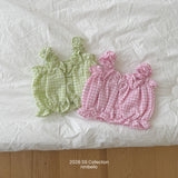 ［ninibello］Mychew check frill tops