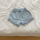 ［ninibello］Heart frill denim pants
