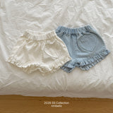 ［ninibello］Heart frill denim pants