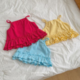 ［ninibello］Joy heart punching frill camisole
