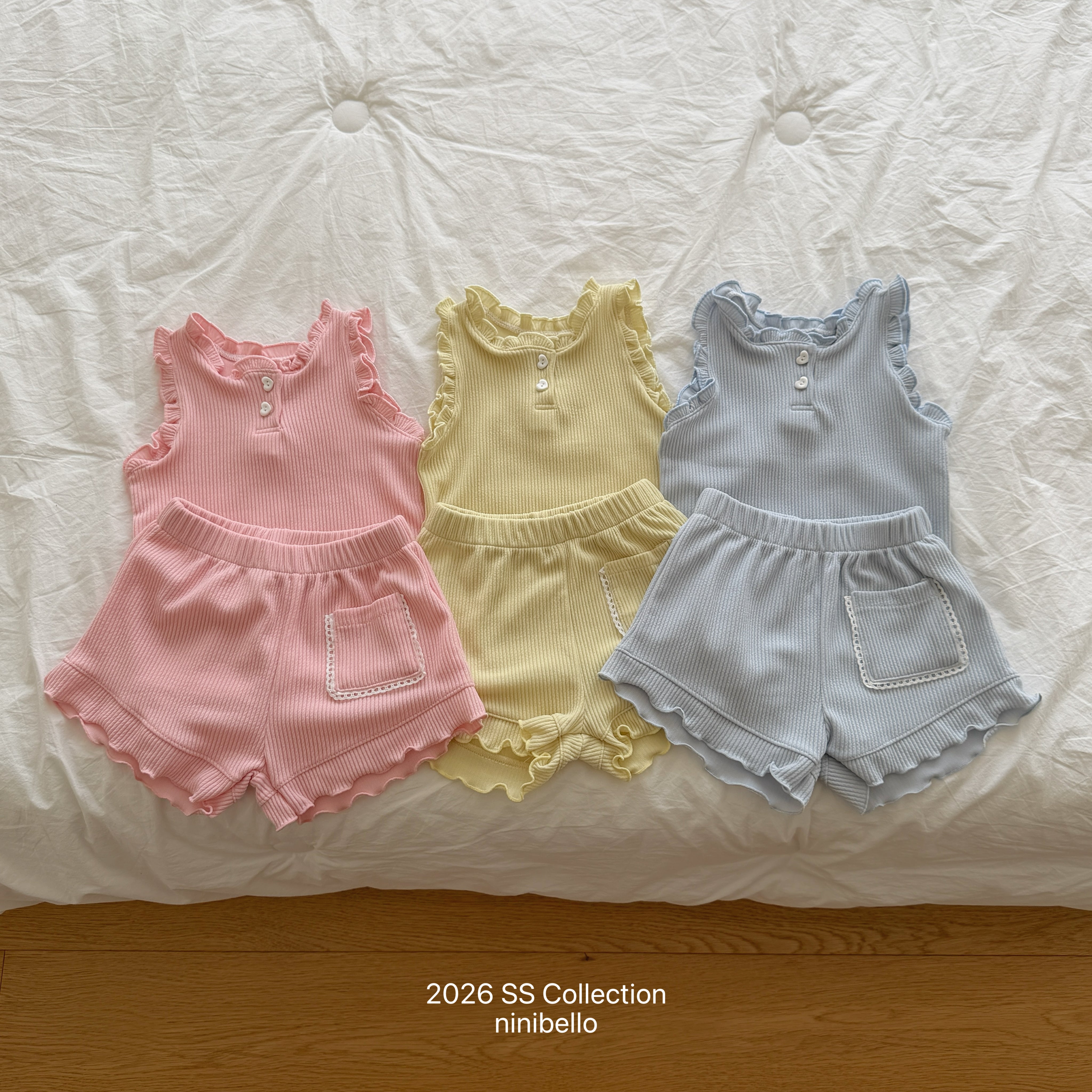 ［ninibello］Rommy frill sleeveless tops