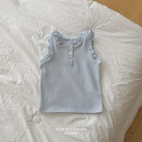 ［ninibello］Rommy frill sleeveless tops