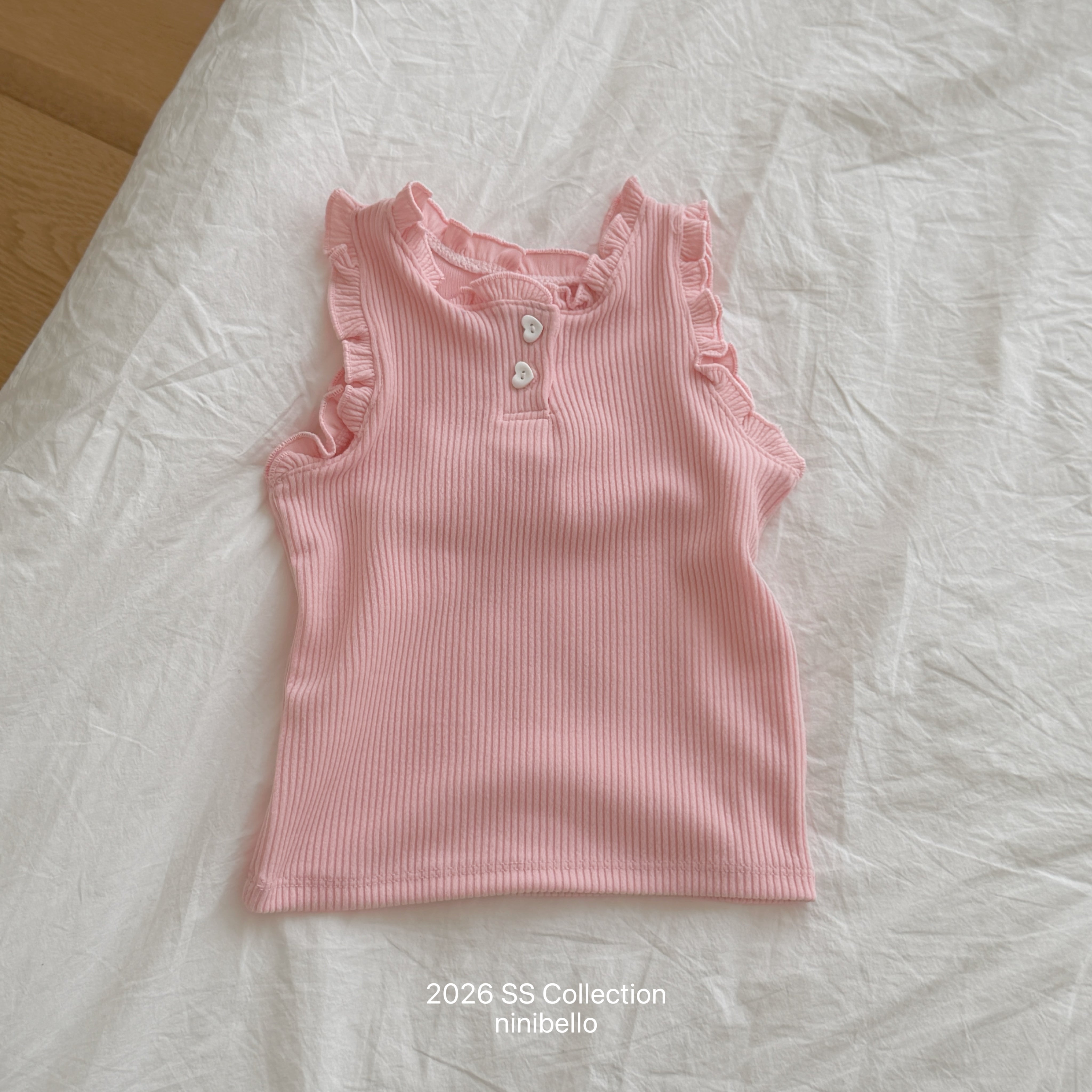 ［ninibello］Rommy frill sleeveless tops