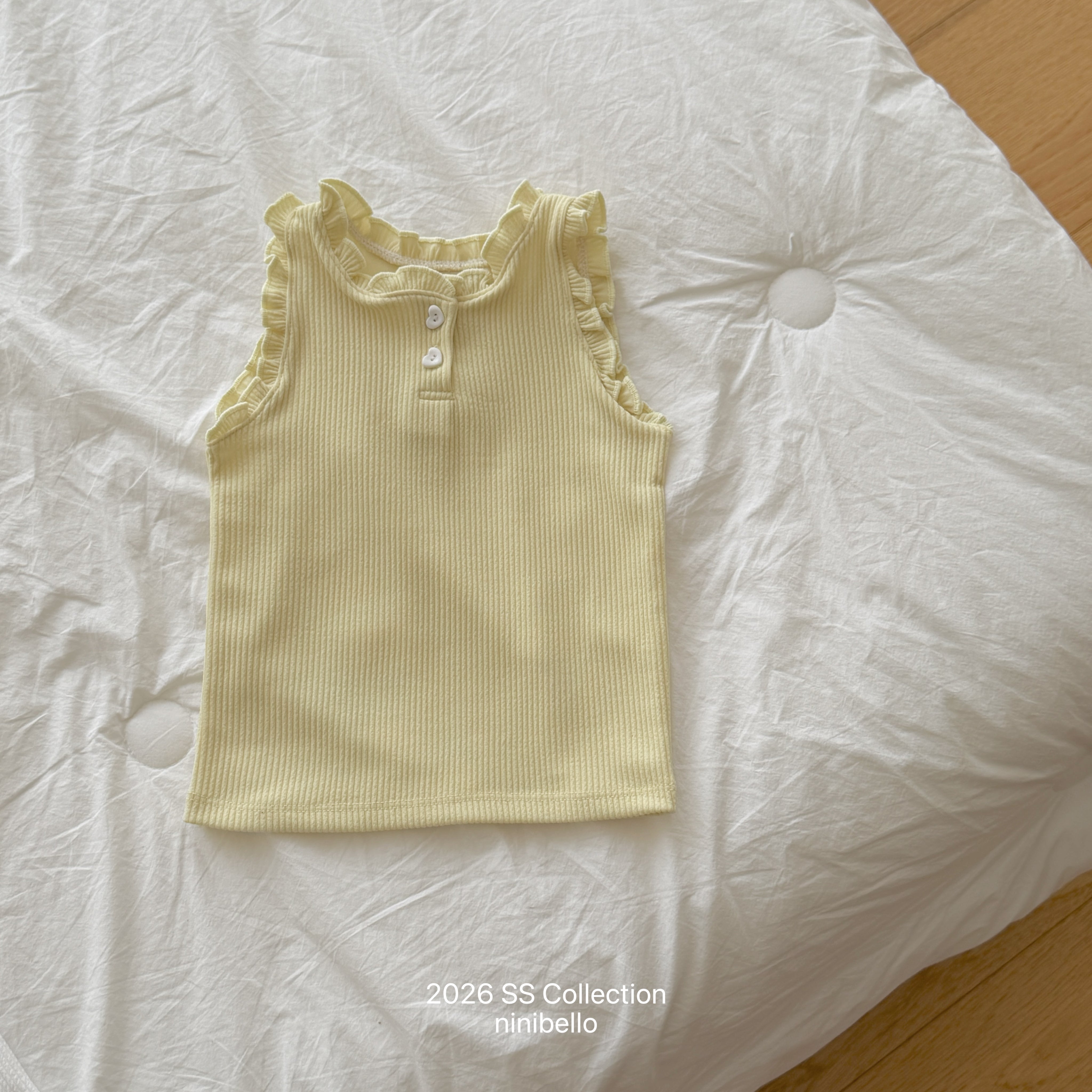 ［ninibello］Rommy frill sleeveless tops