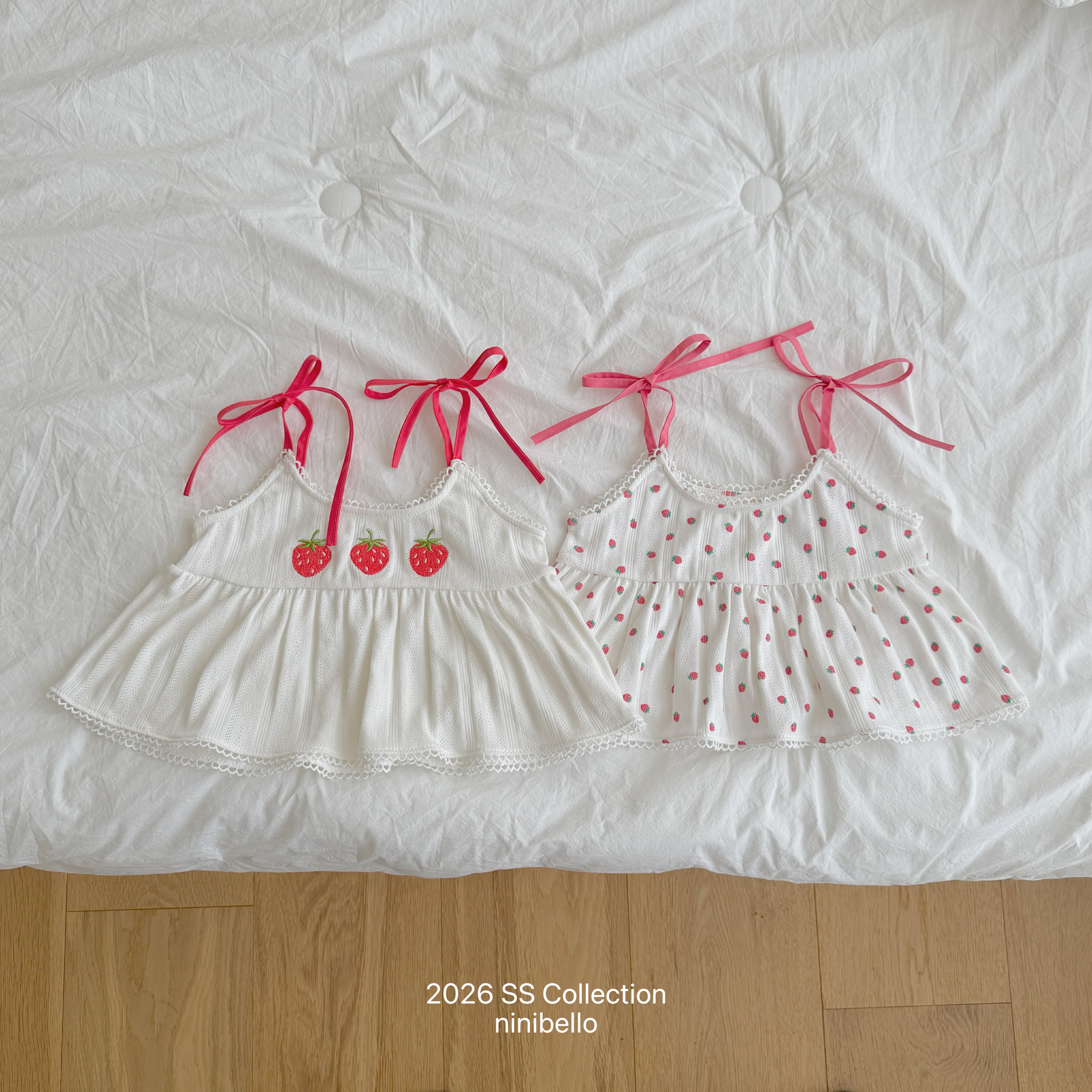 ［ninibello］Berry eyelet camisole blouse