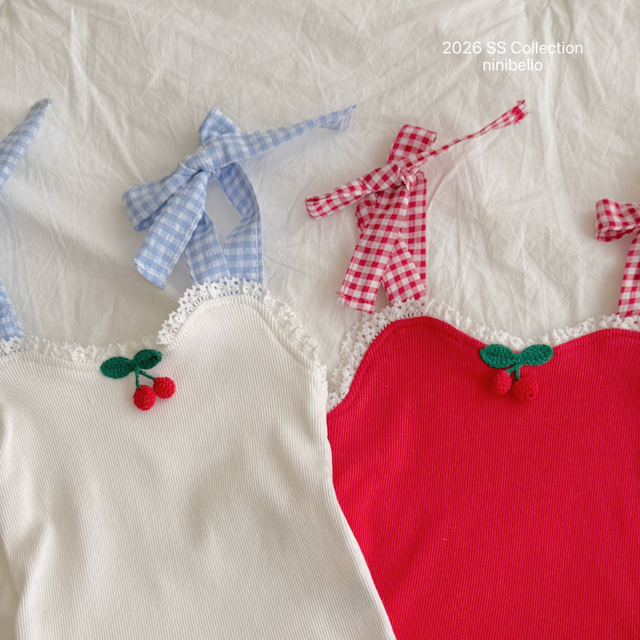 ［ninibello］Cherry bonbon camisole tops