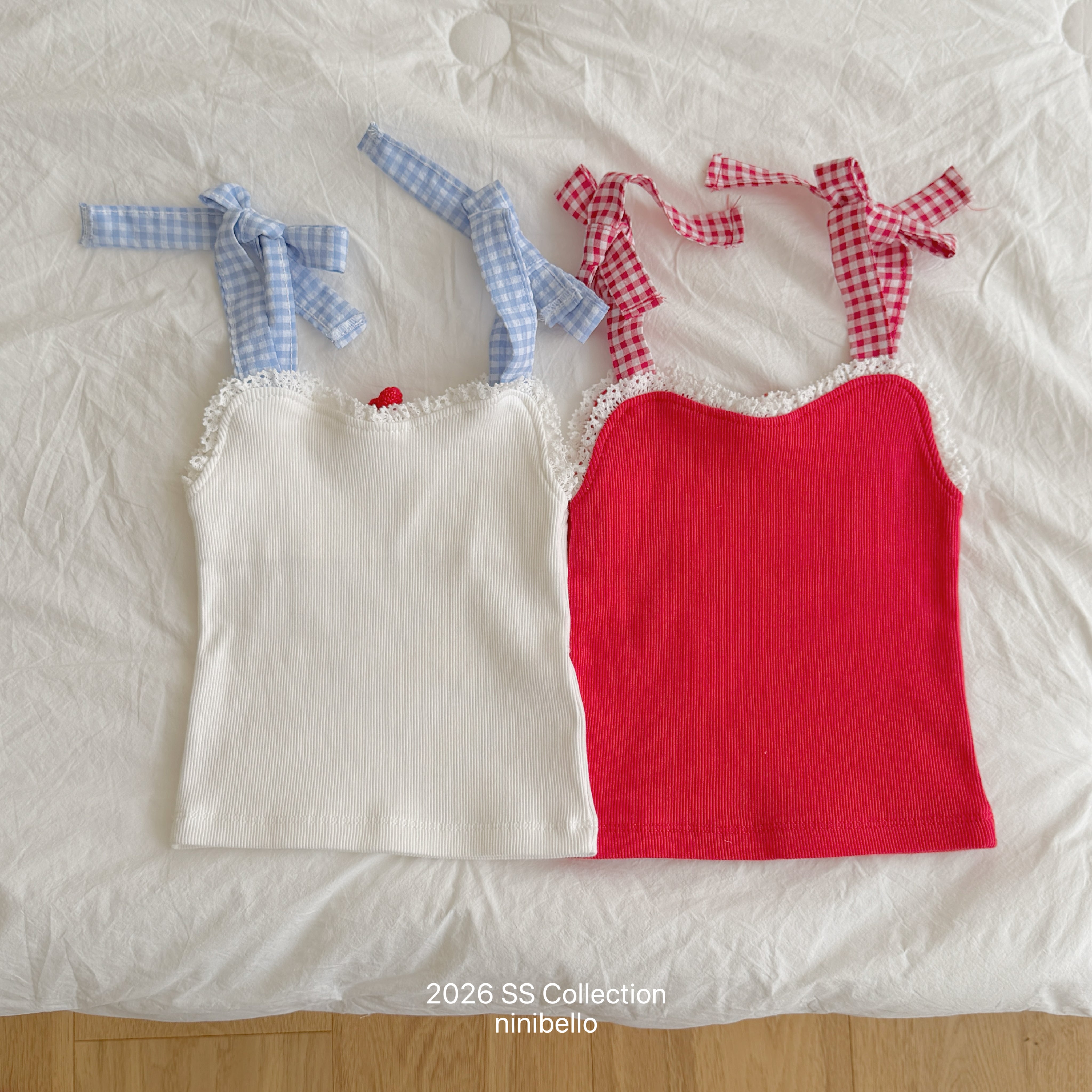 ［ninibello］Cherry bonbon camisole tops