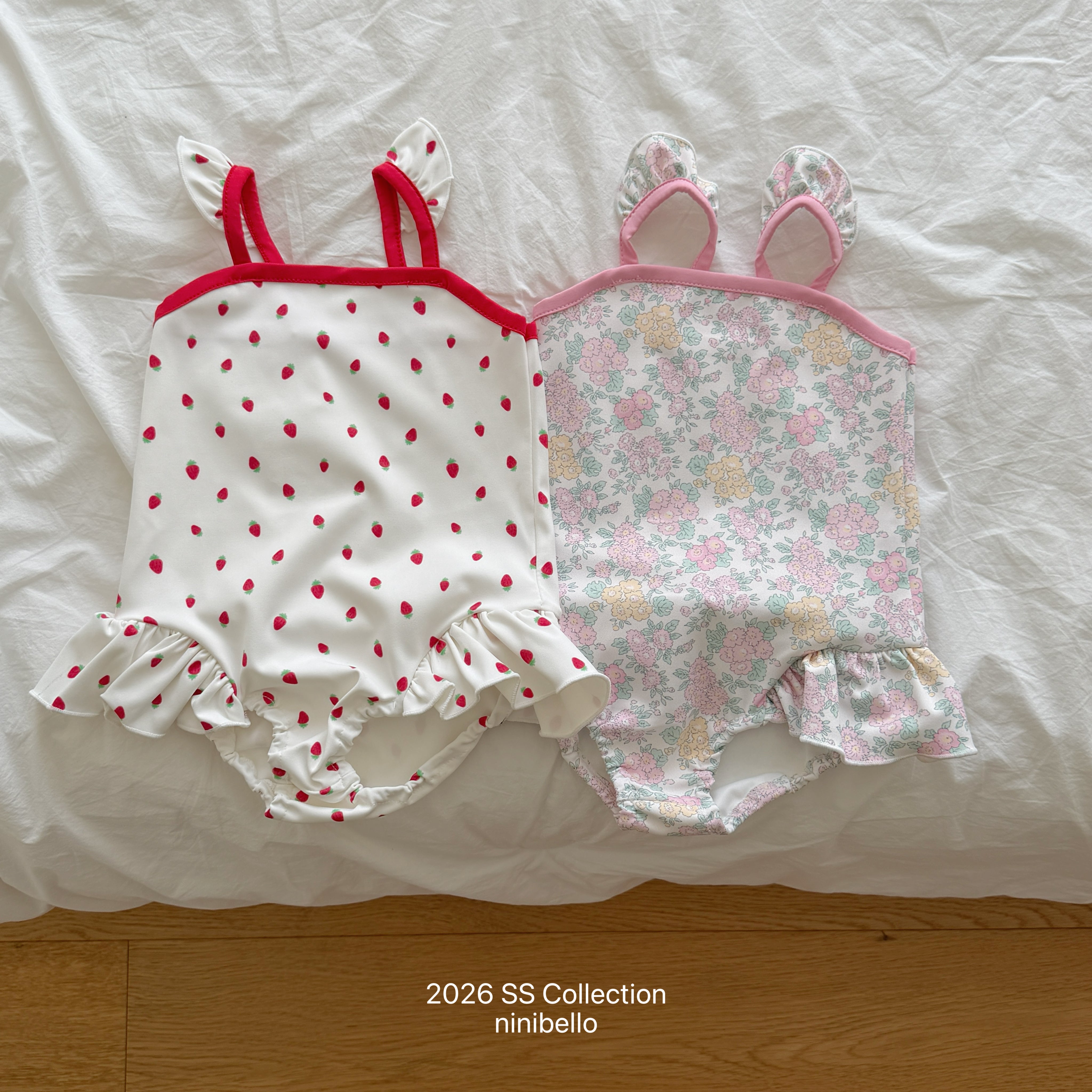 ［ninibello］Rozy berry swim wear set