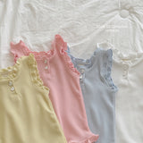 ［ninibello］Rommy frill rompers