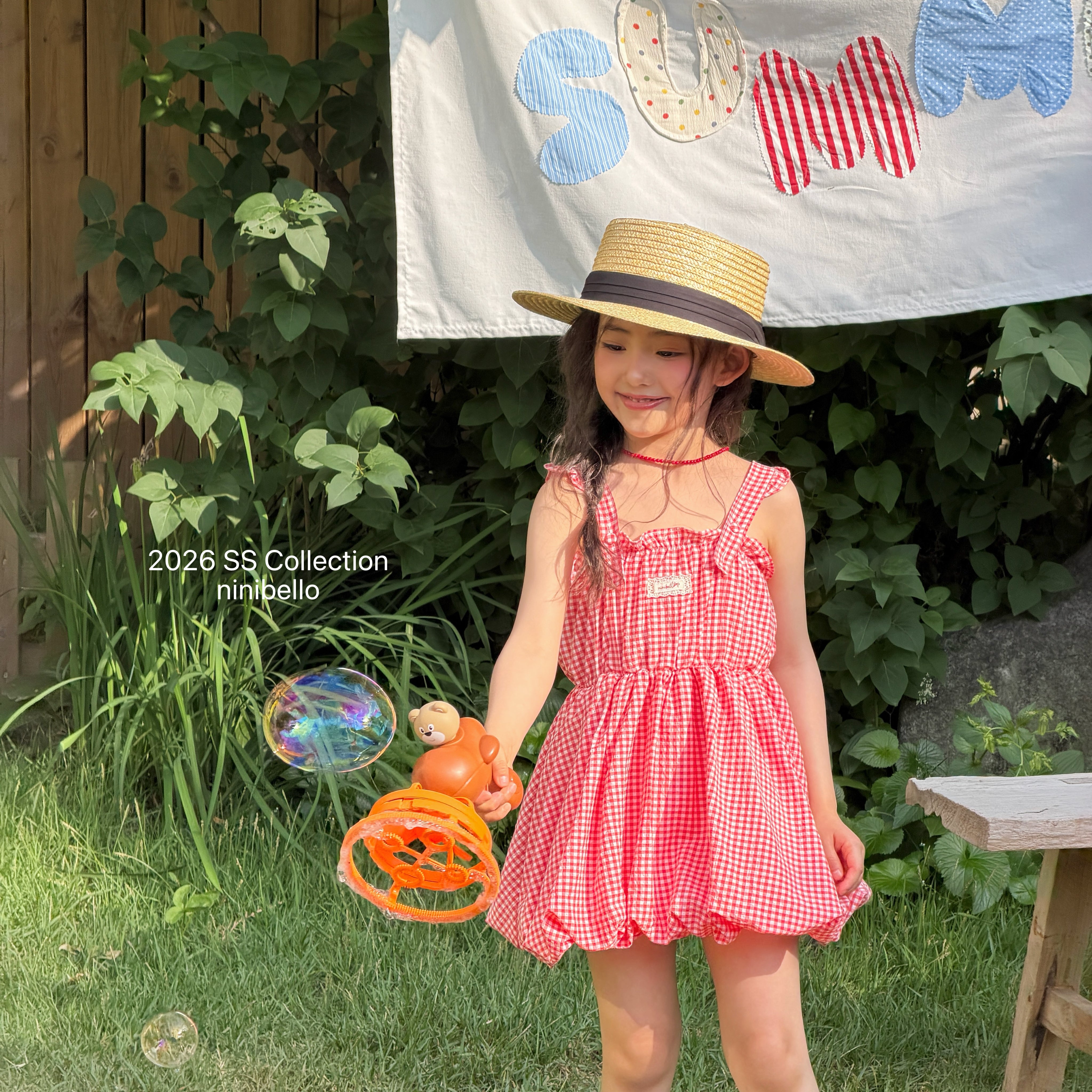 ［ninibello］Picnic overall one-piece