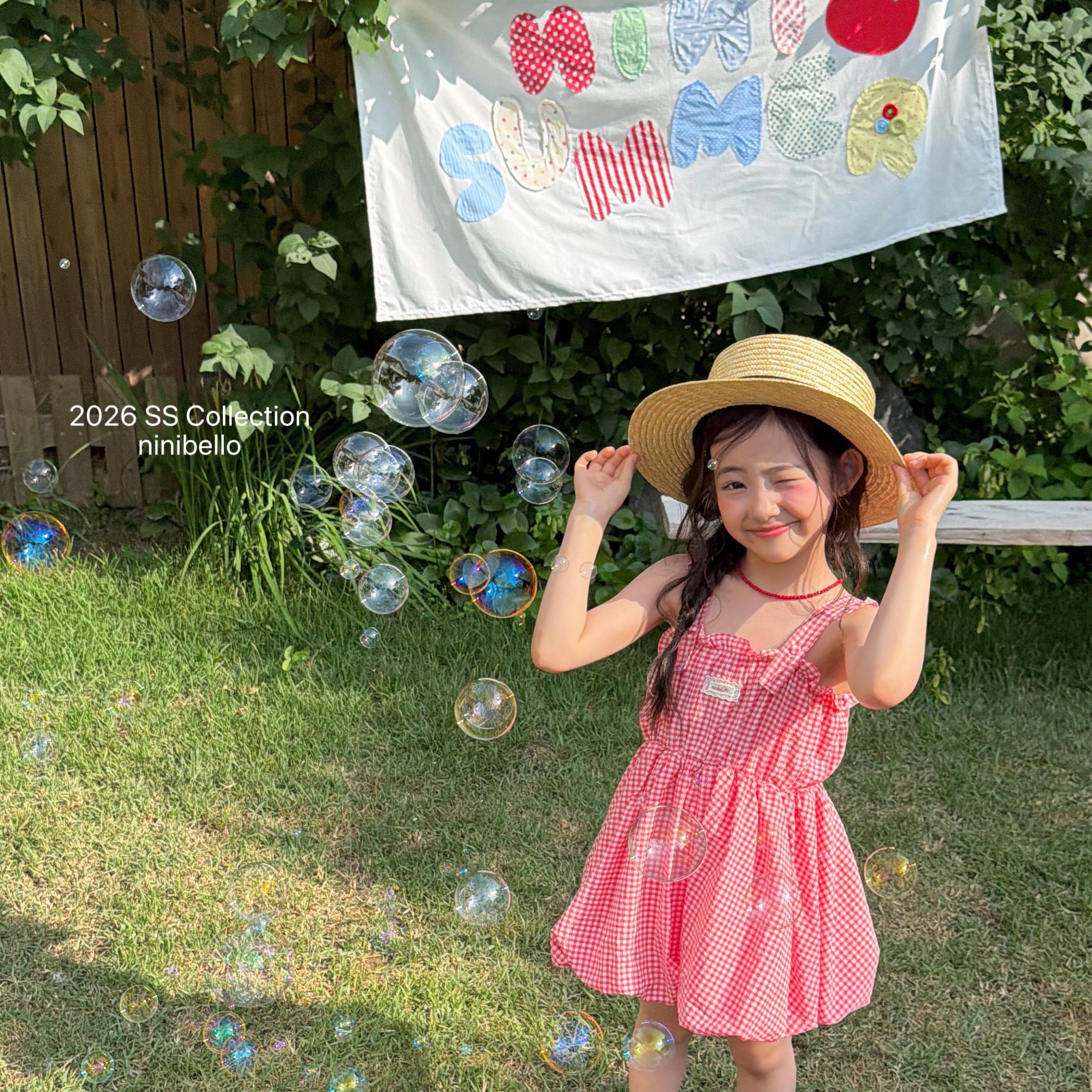 ［ninibello］Picnic overall one-piece