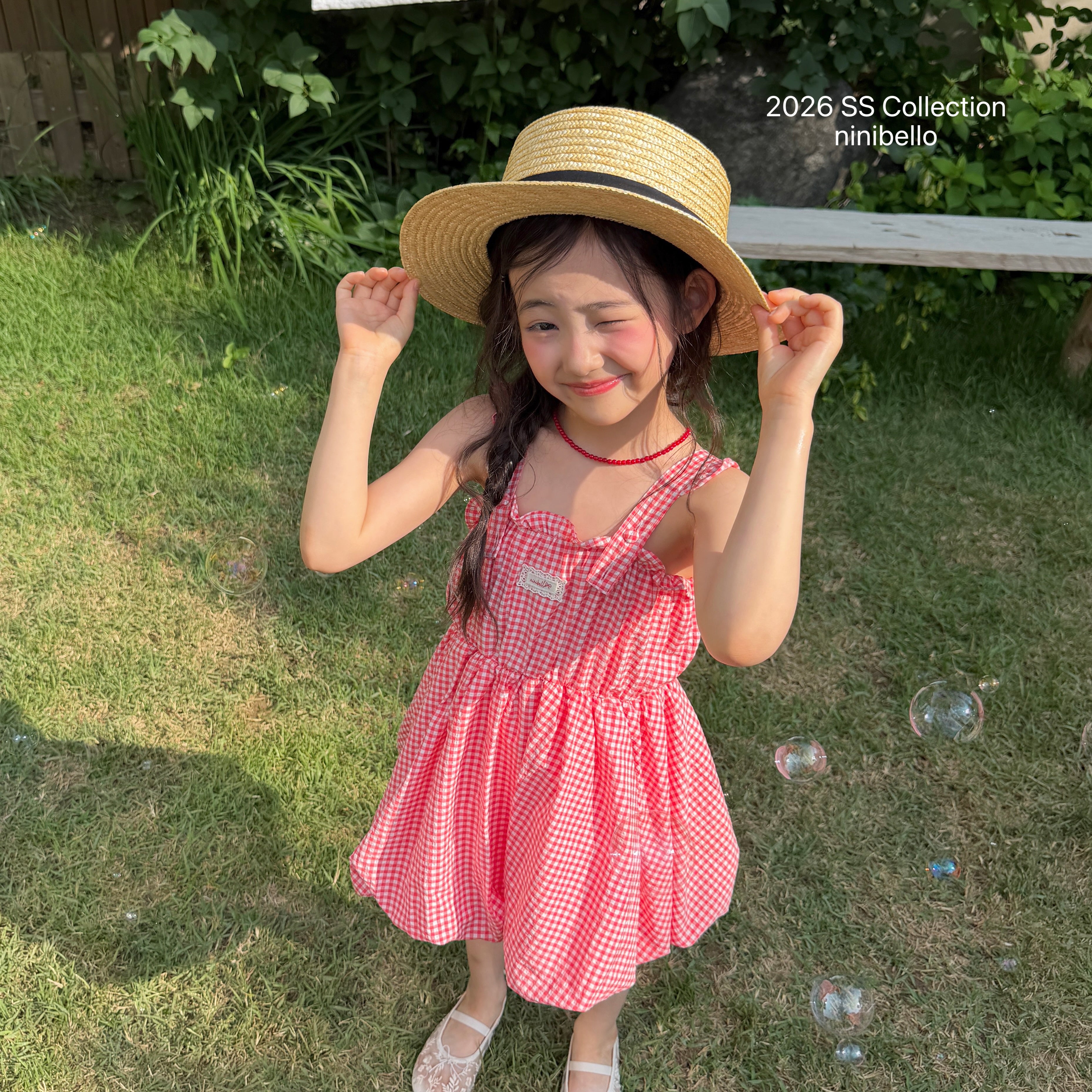 ［ninibello］Picnic overall one-piece