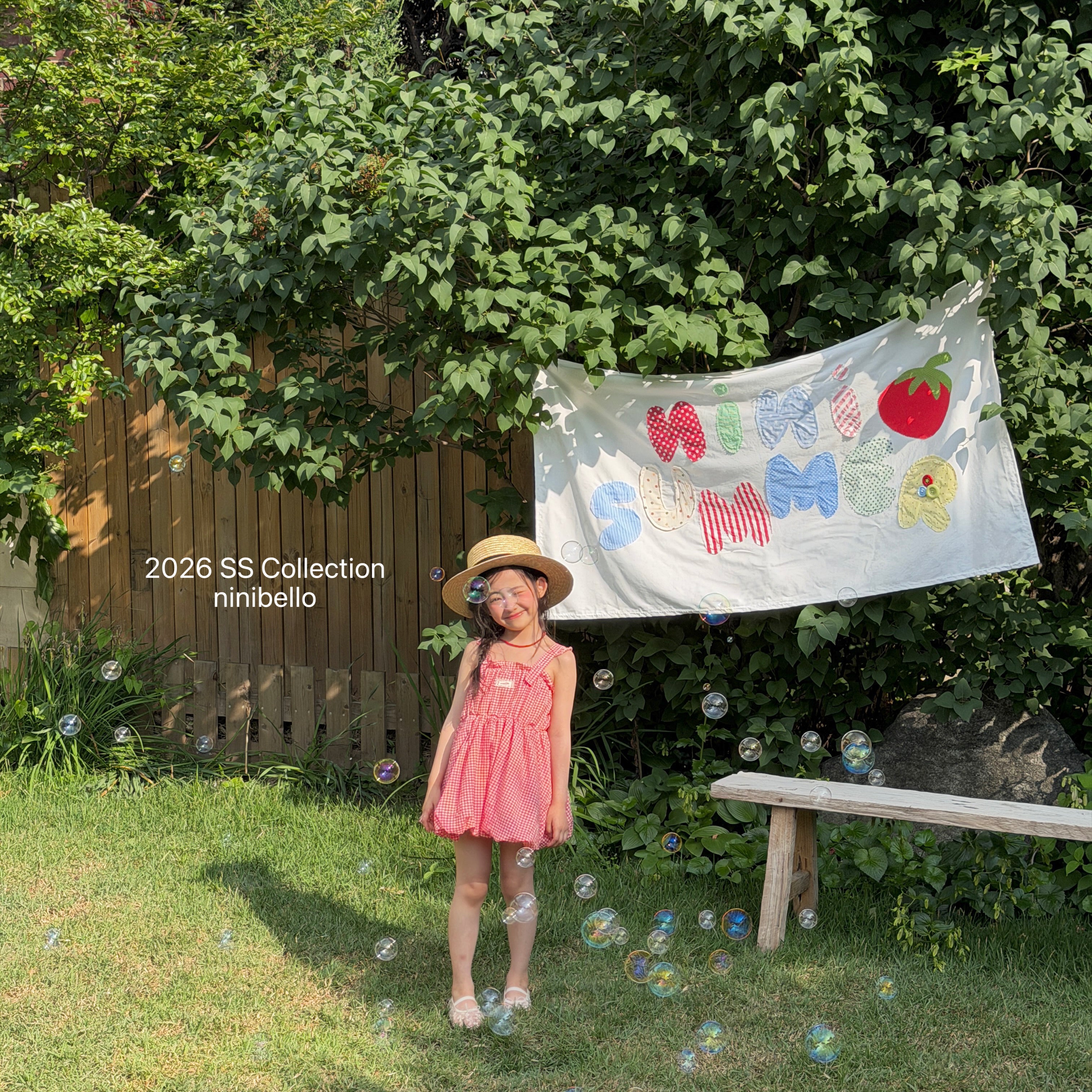［ninibello］Picnic overall one-piece