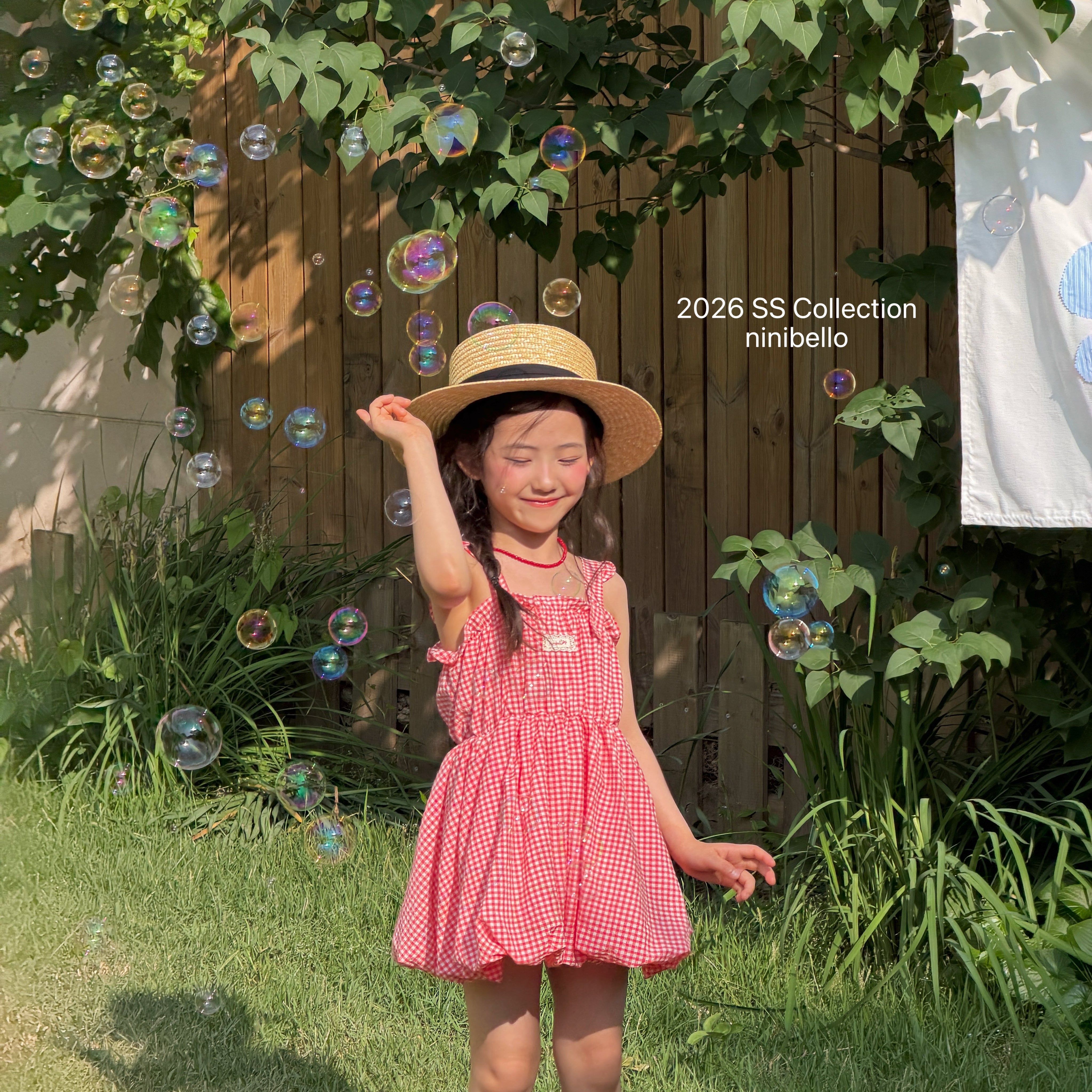 ［ninibello］Picnic overall one-piece