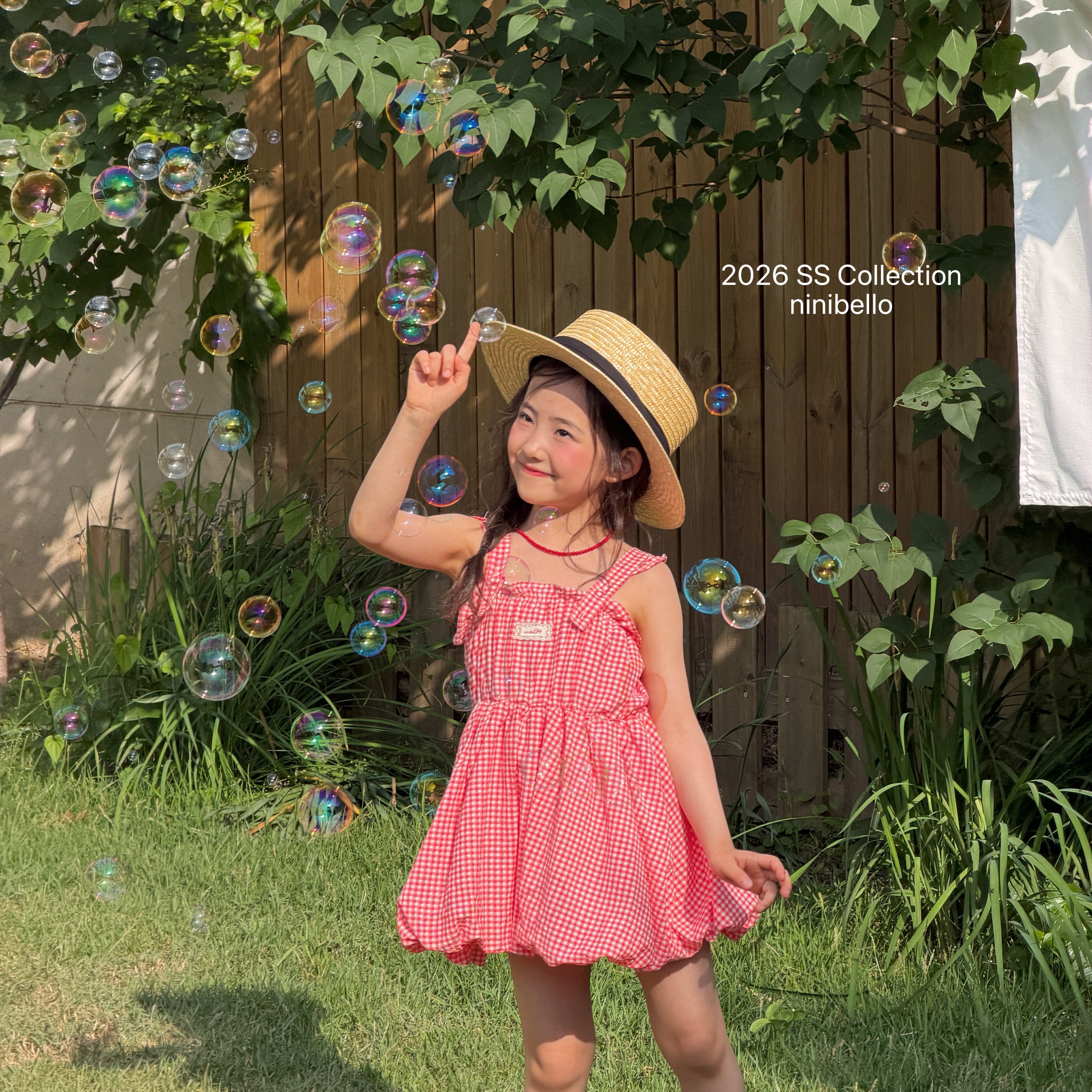 ［ninibello］Picnic overall one-piece
