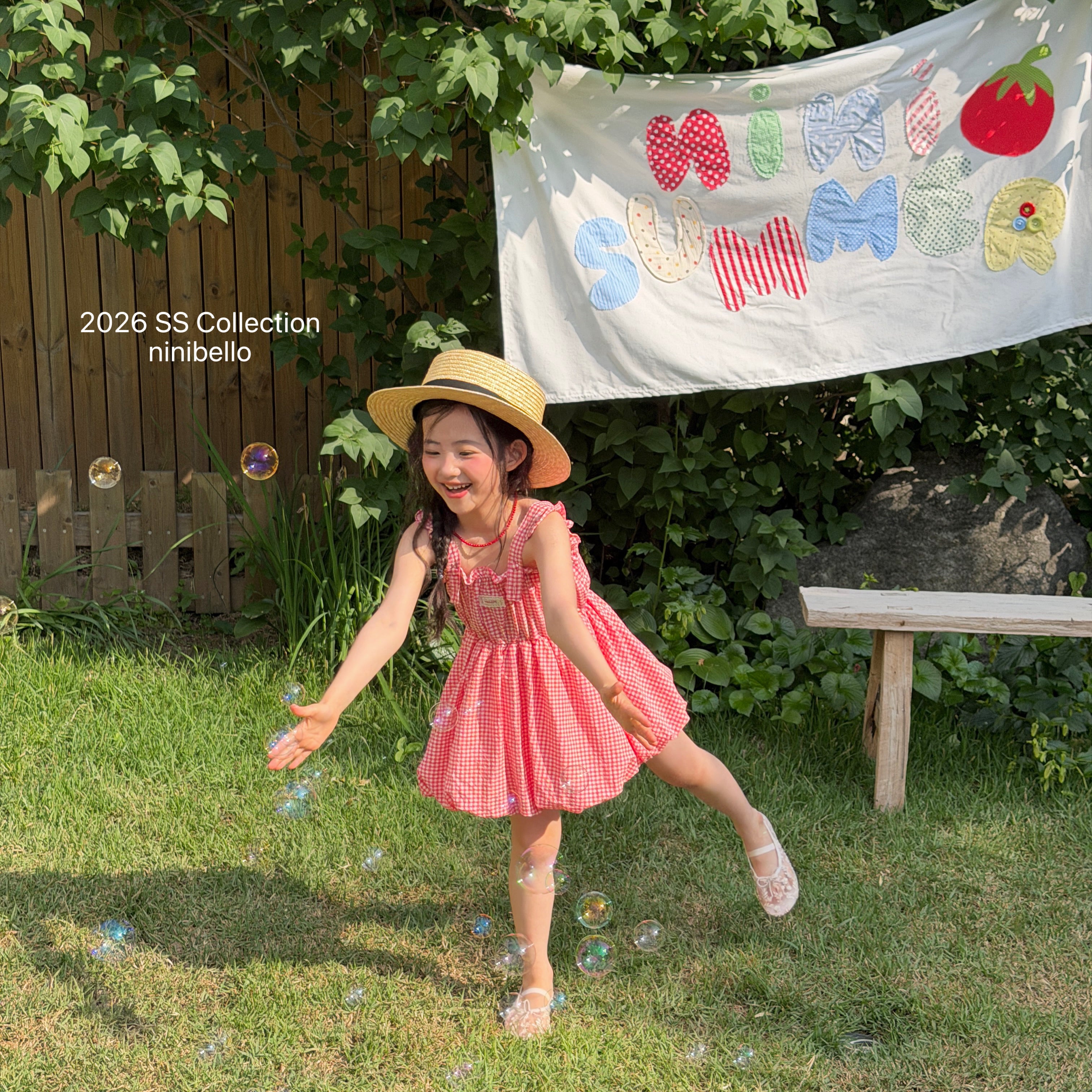 ［ninibello］Picnic overall one-piece