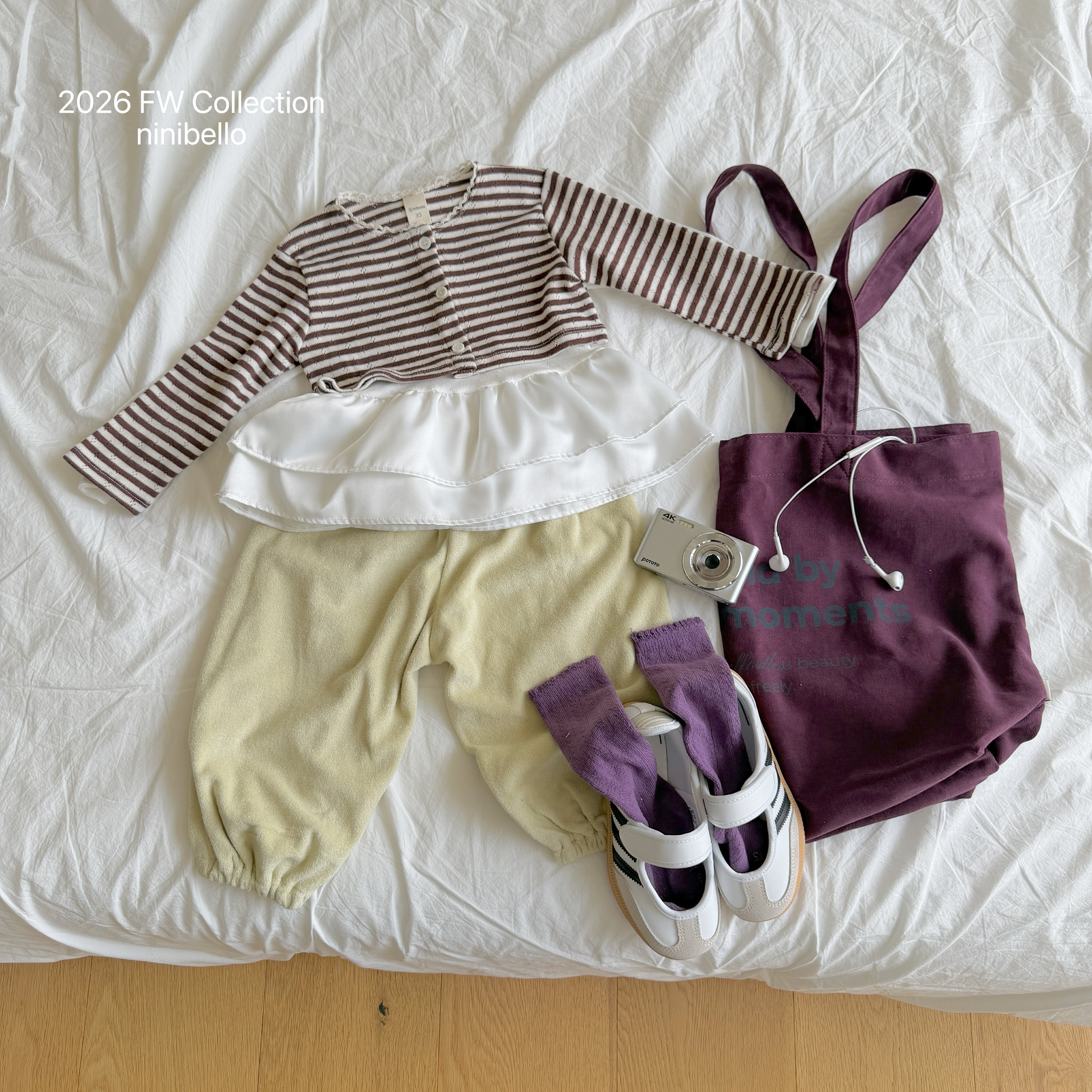 ［ninibello］Tammy stripe cardigan