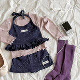 ［ninibello］Vivi eyelet holter neck tops