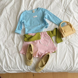 ［ninibello］Heart corduroy frill pants
