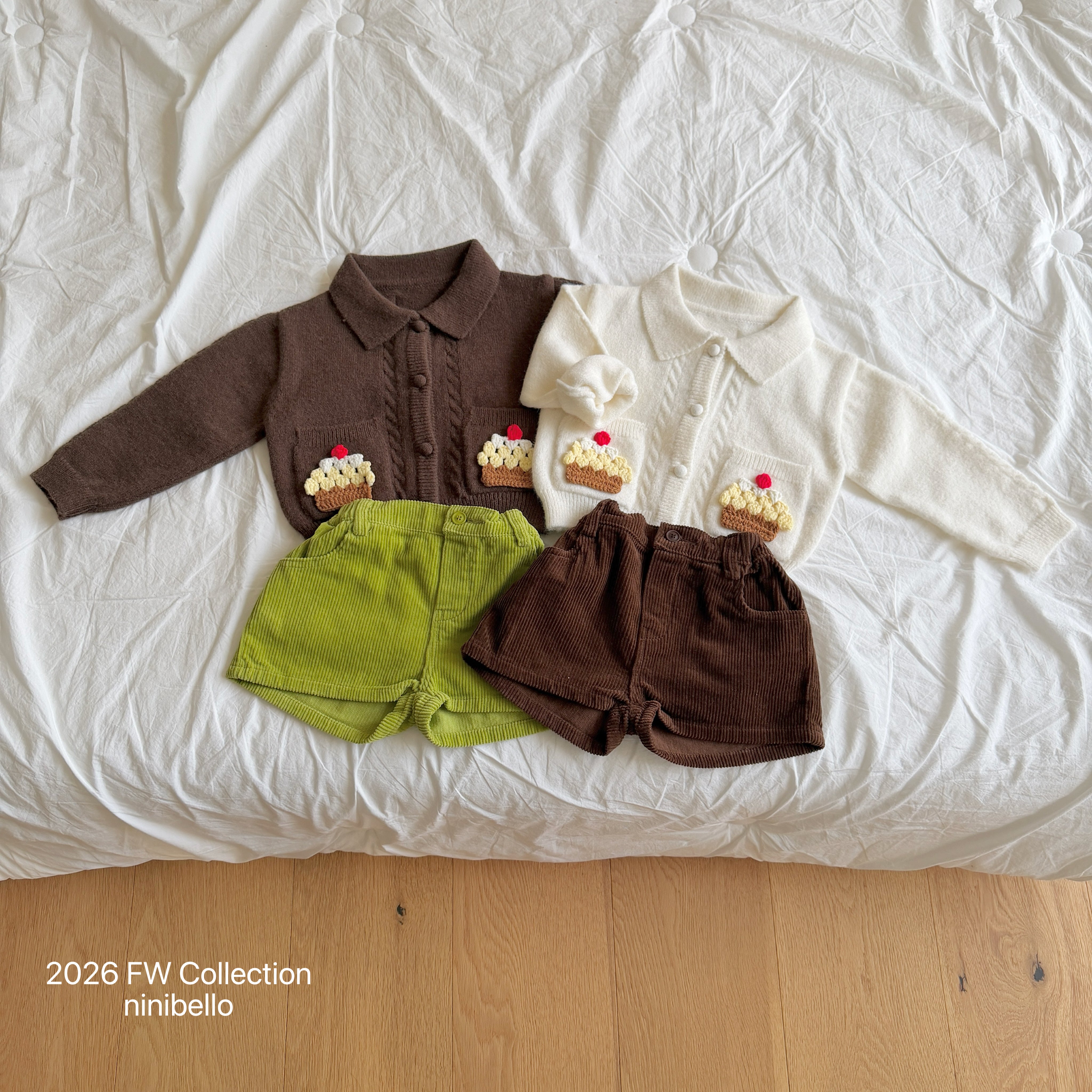［ninibello］Peekaboo corduroy pants