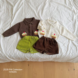 ［ninibello］Peekaboo corduroy pants