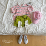 ［ninibello］Milky stripe collar tee (kids)