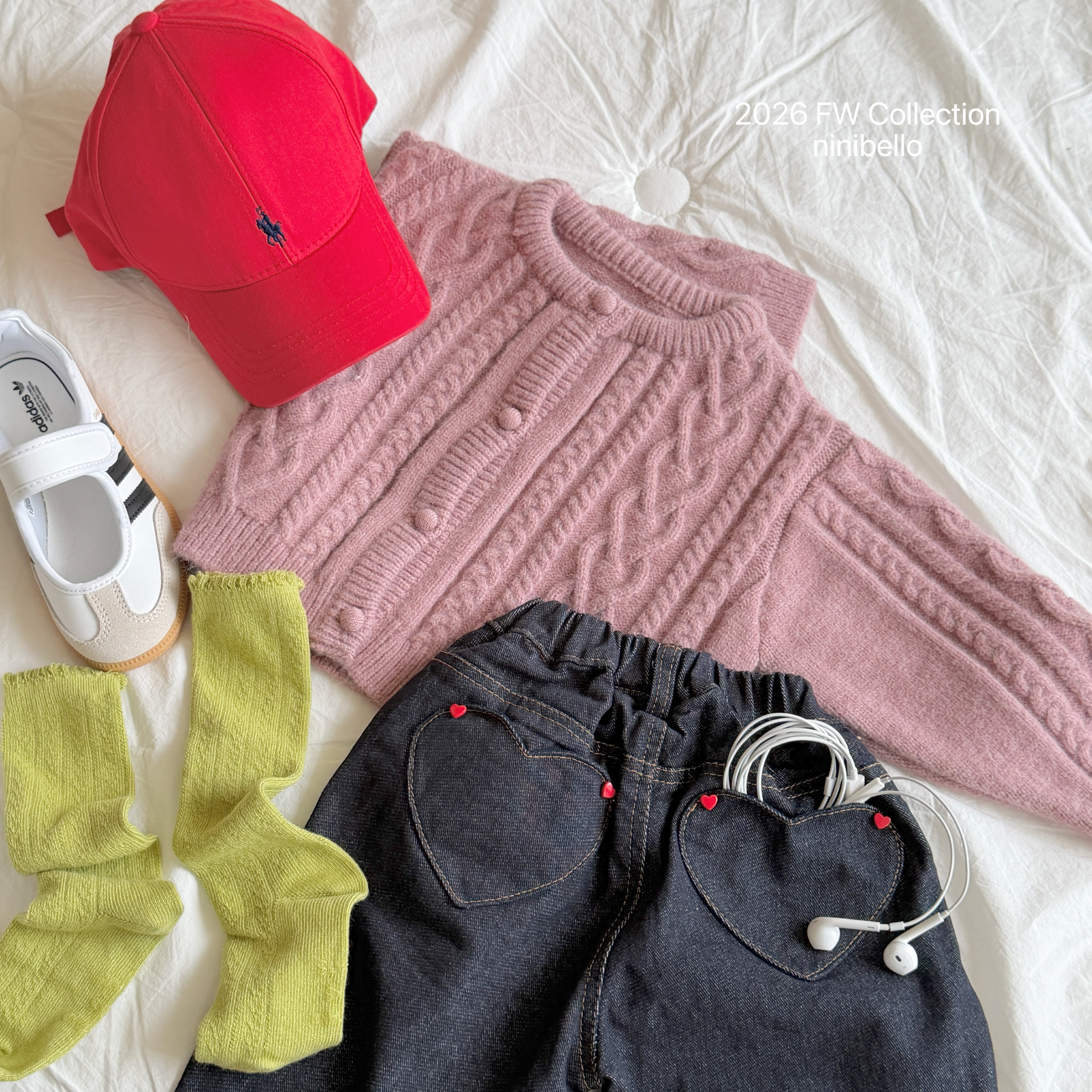 ［ninibello］Tommy heart denim