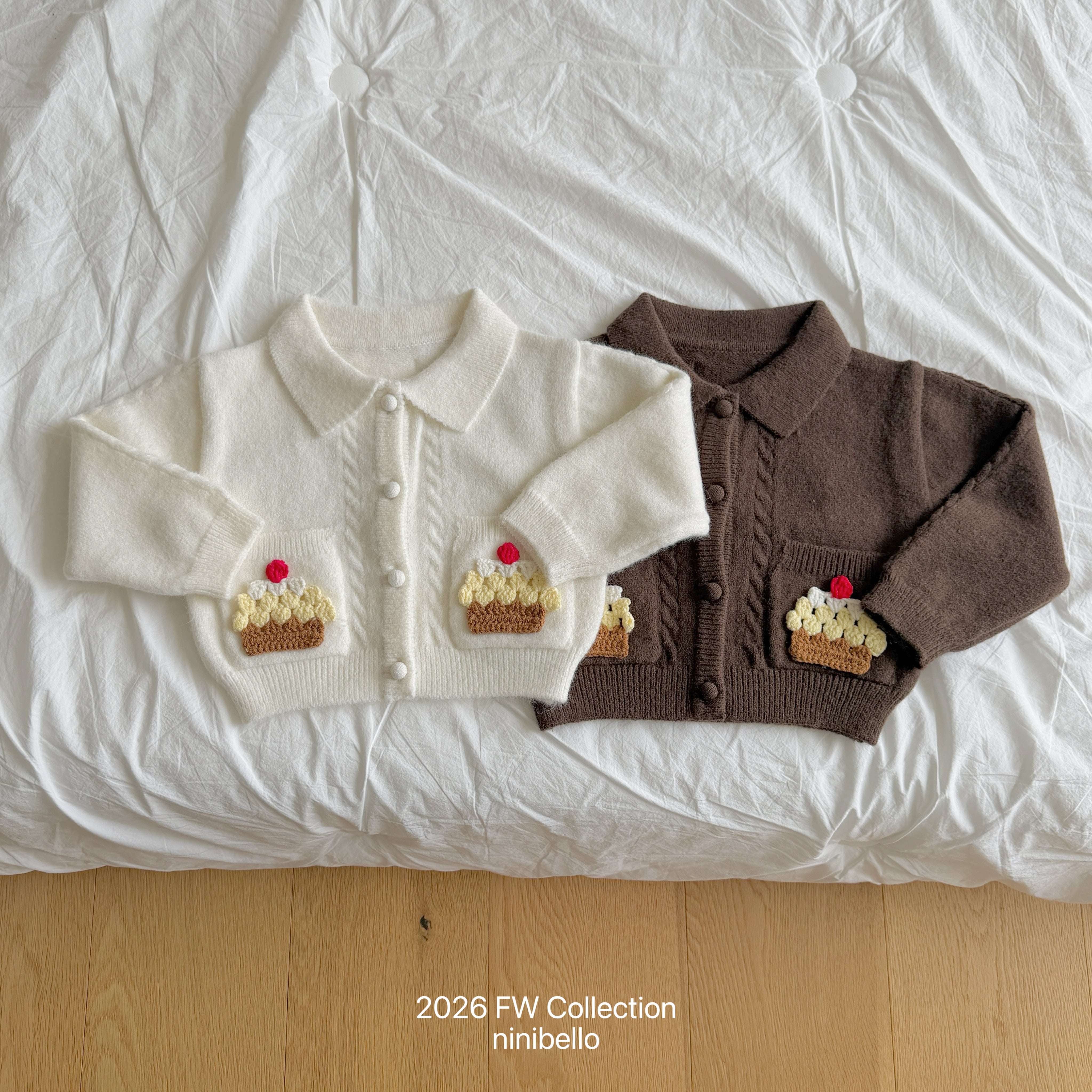 ［ninibello］Cup cake knit cardigan