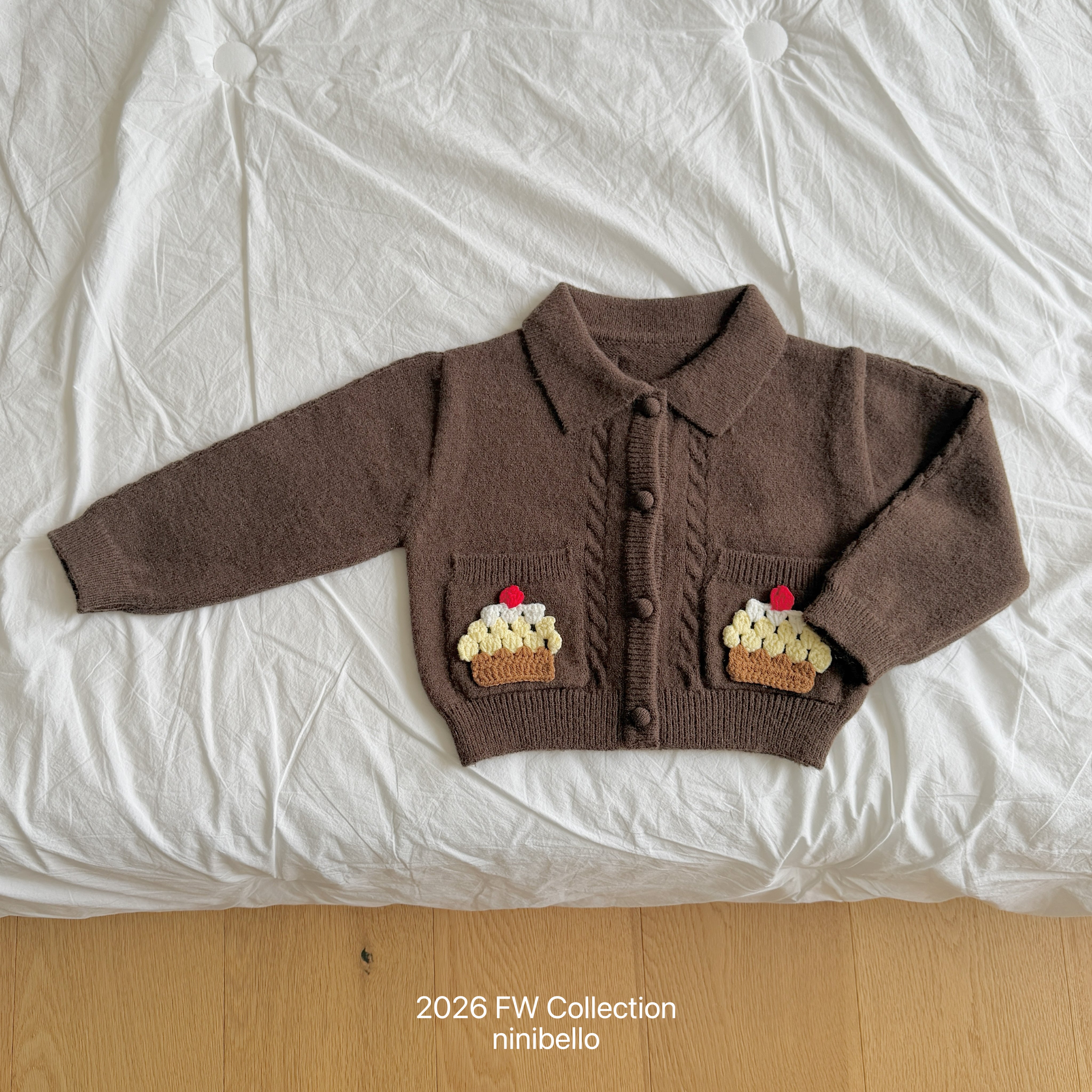 ［ninibello］Cup cake knit cardigan