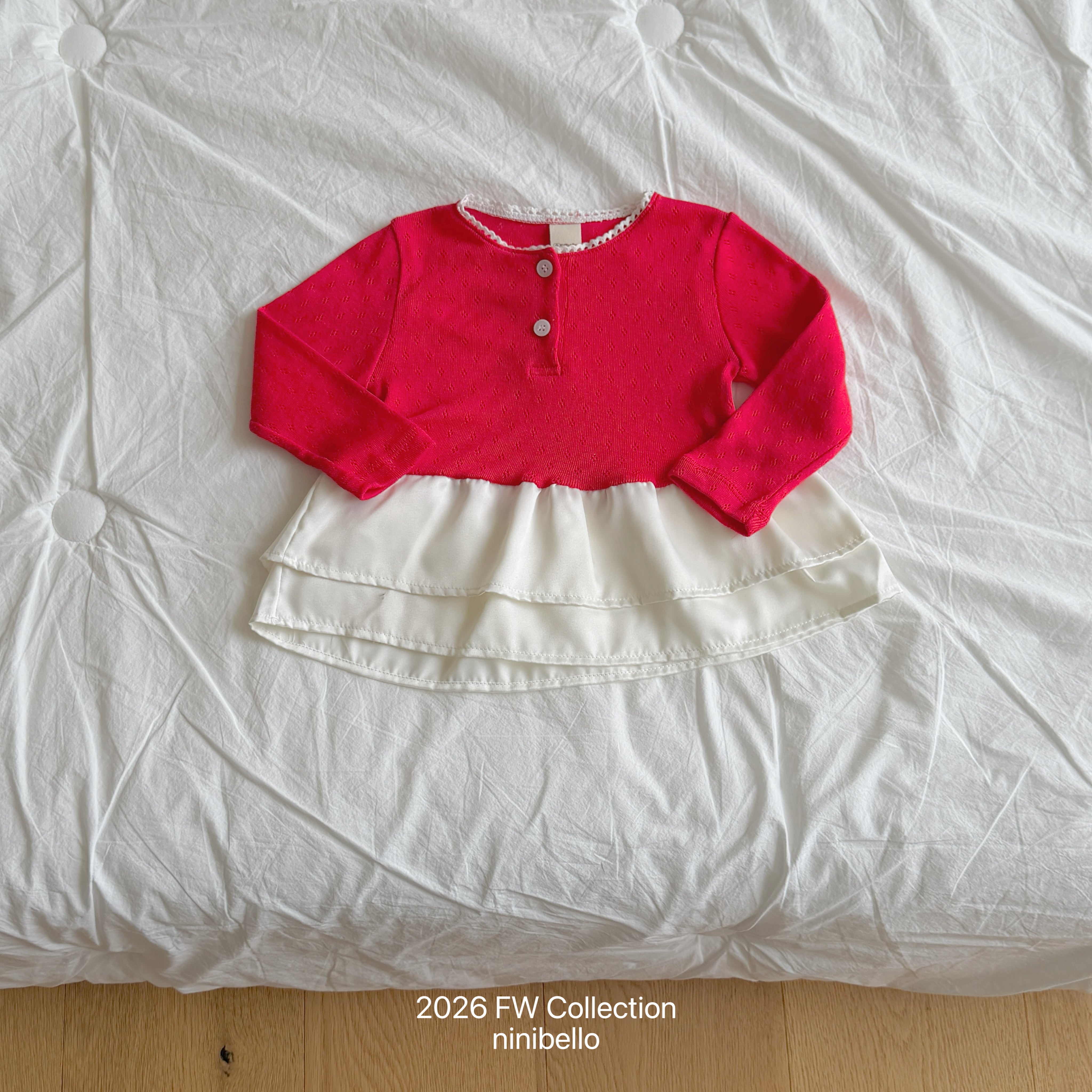 ［ninibello］Eyelet tulip layered
