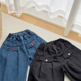 ［ninibello］Eve wide denim pants