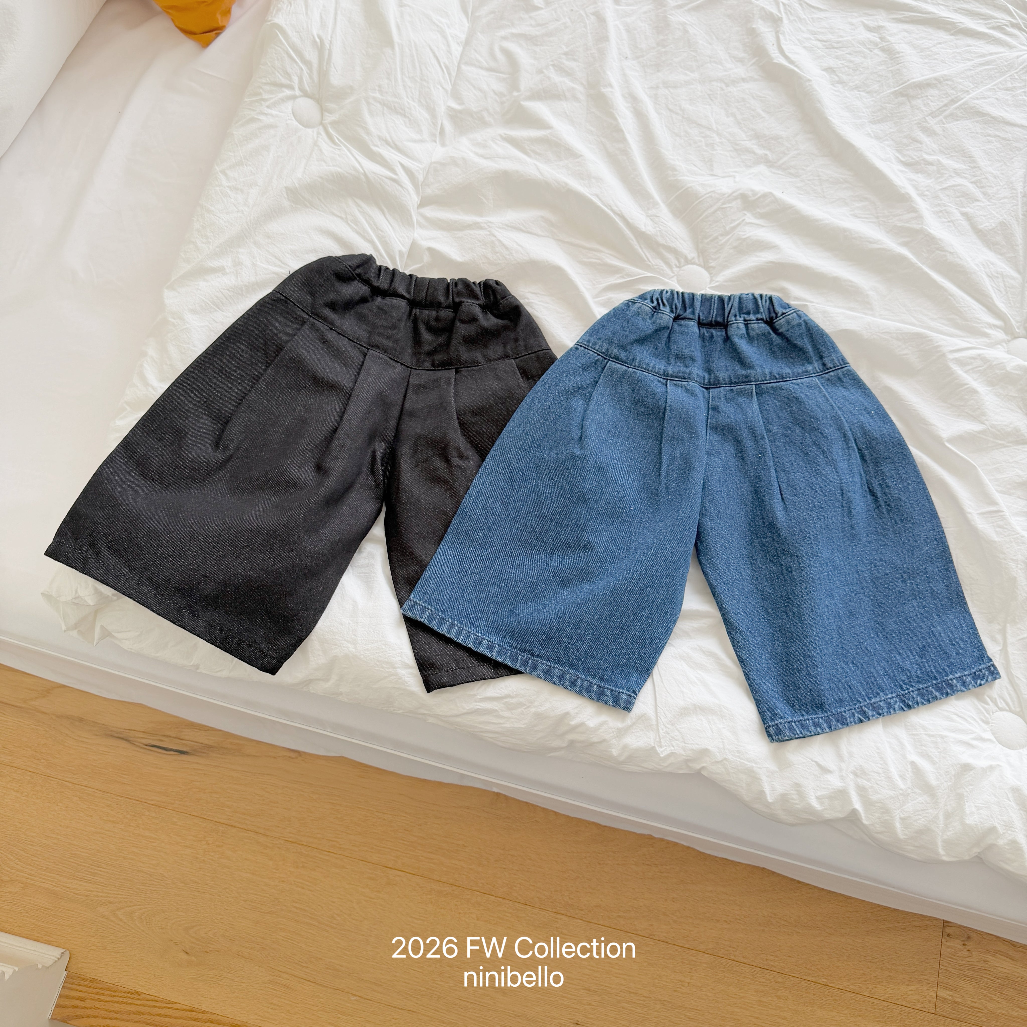 ［ninibello］Eve wide denim pants