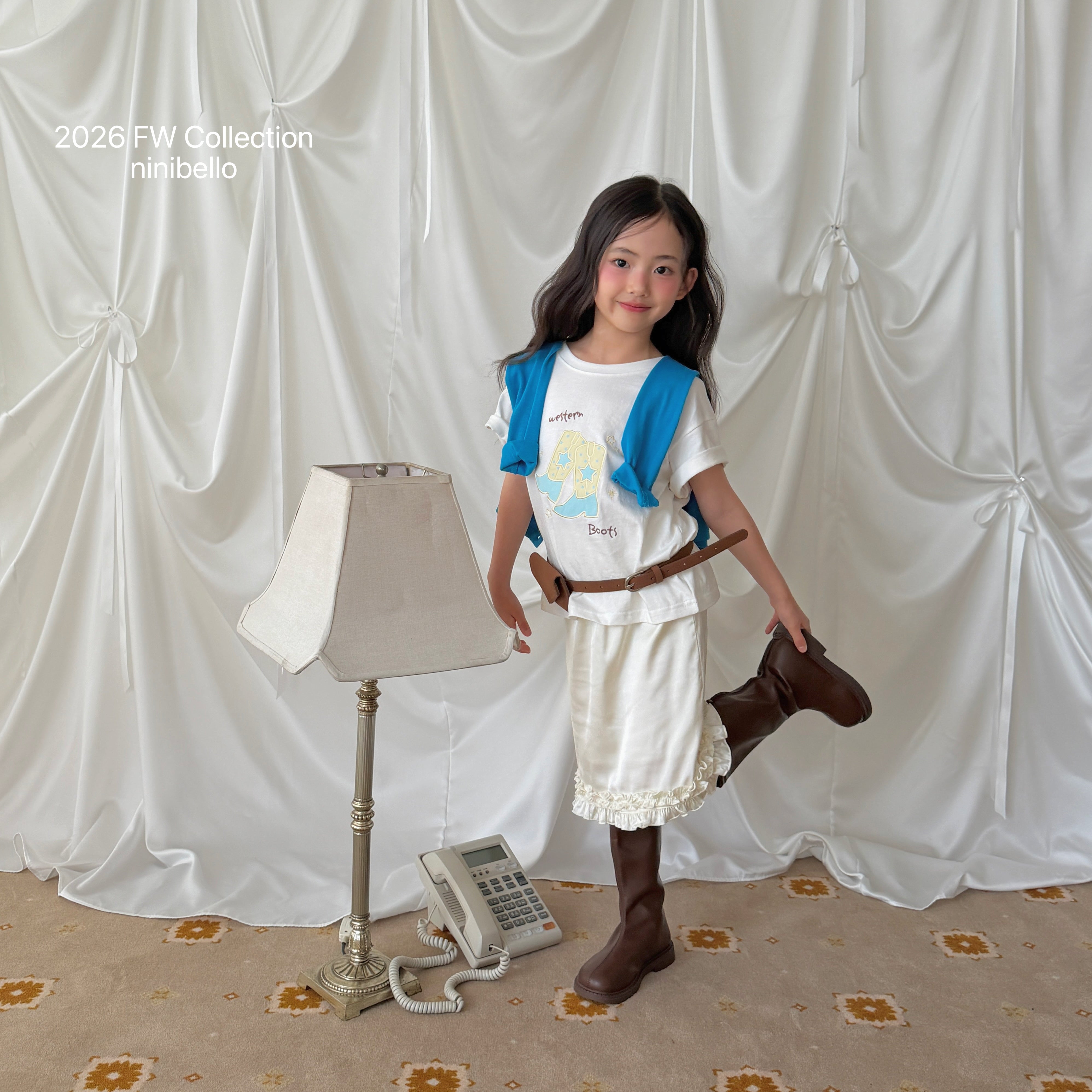 ［ninibello］Mico satin skirt