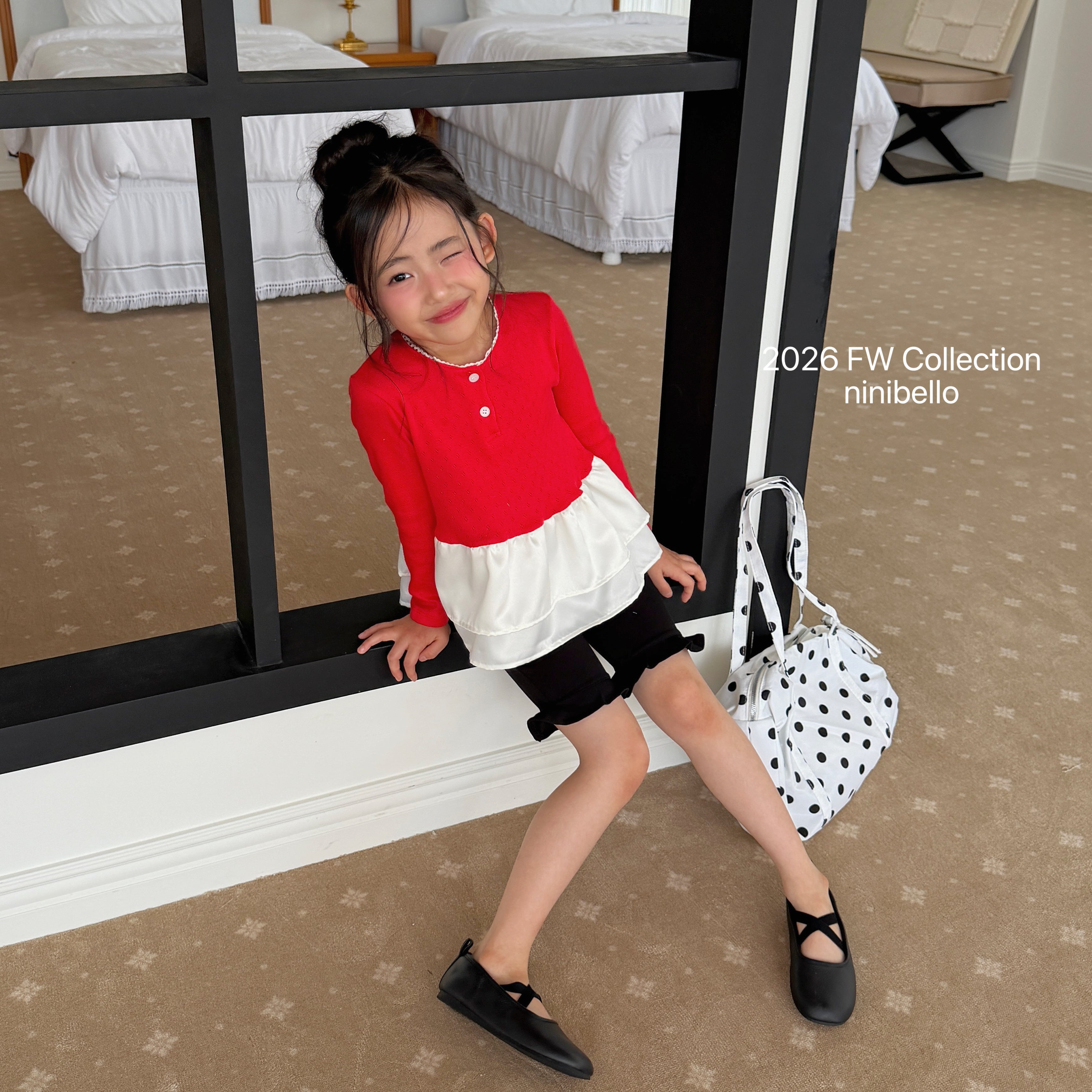 ［ninibello］Eyelet tulip layered