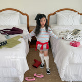 ［ninibello］Milky stripe collar tee (kids)