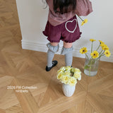 ［ninibello］Heart corduroy frill pants
