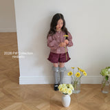 ［ninibello］Heart corduroy frill pants