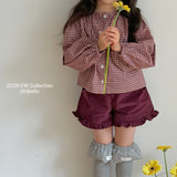 ［ninibello］Heart corduroy frill pants