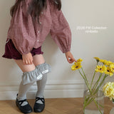 ［ninibello］Heart corduroy frill pants