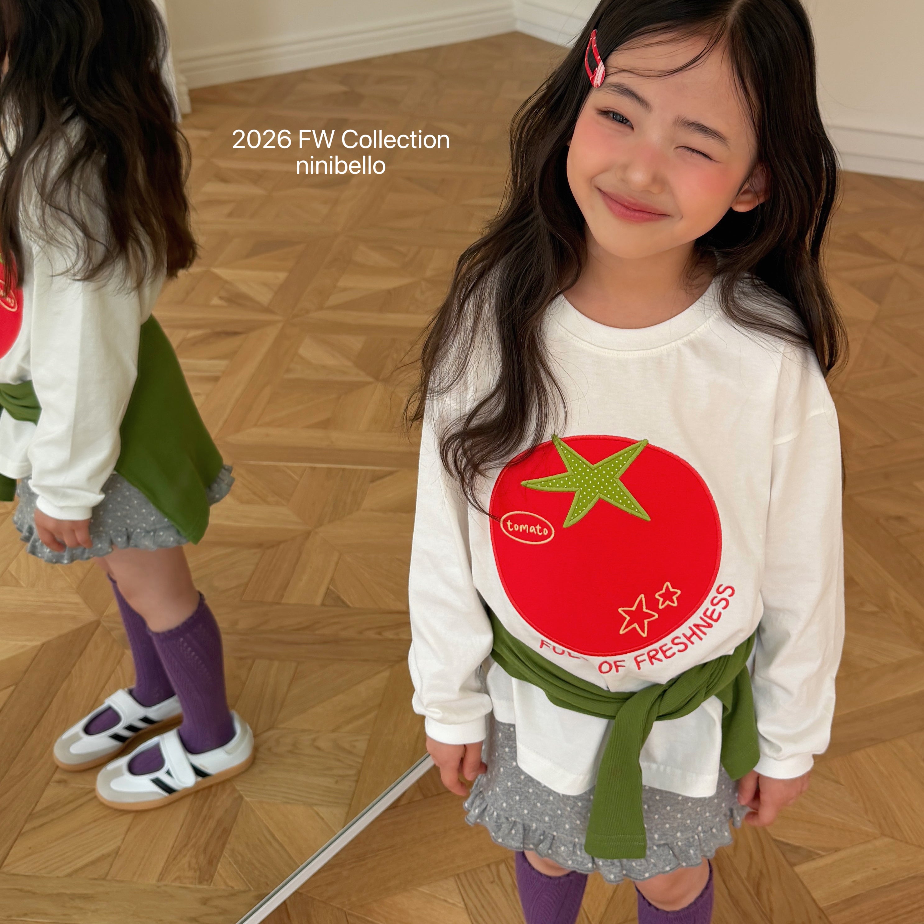 ［ninibello］Tomato patch tee