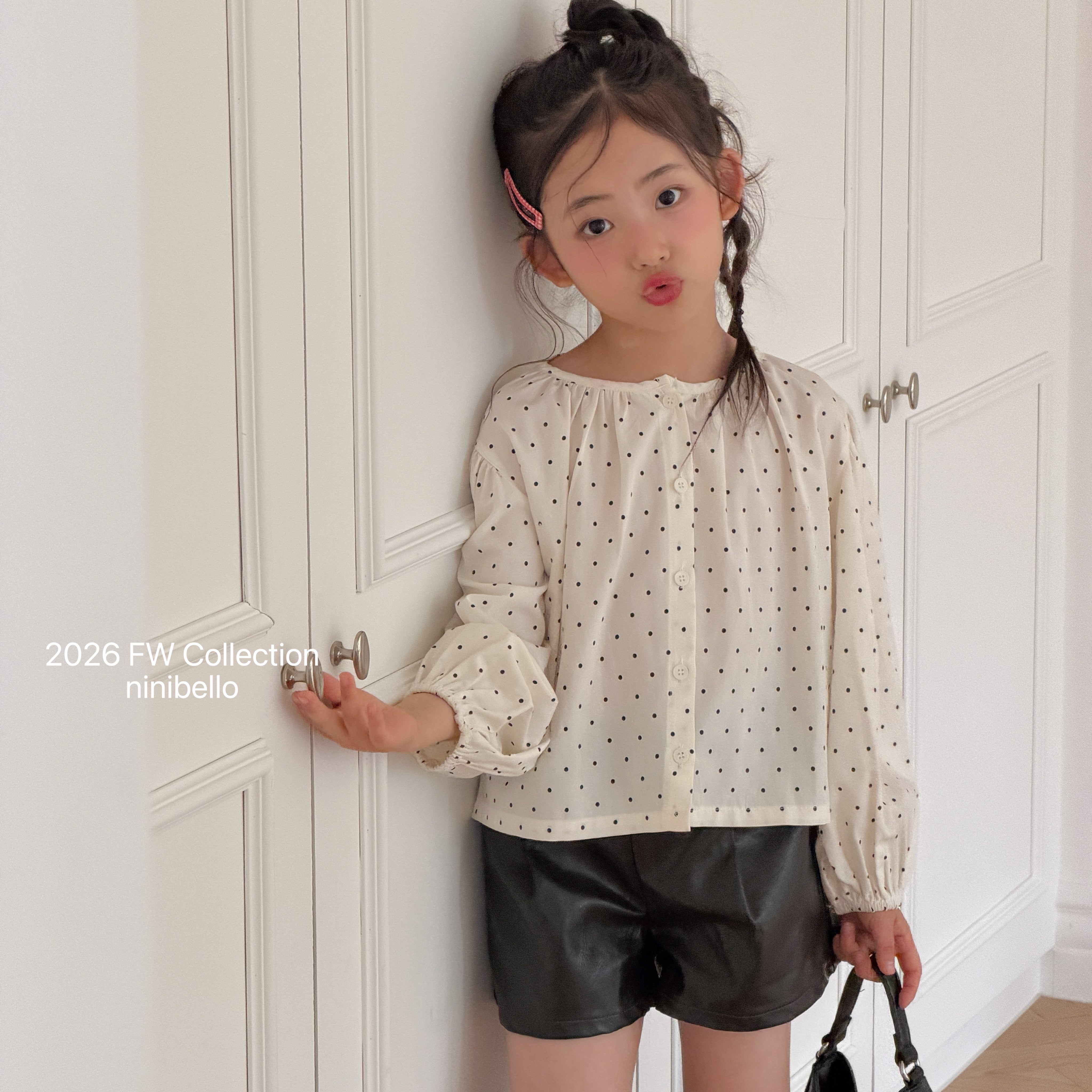 ［ninibello］Hazel puff blouse