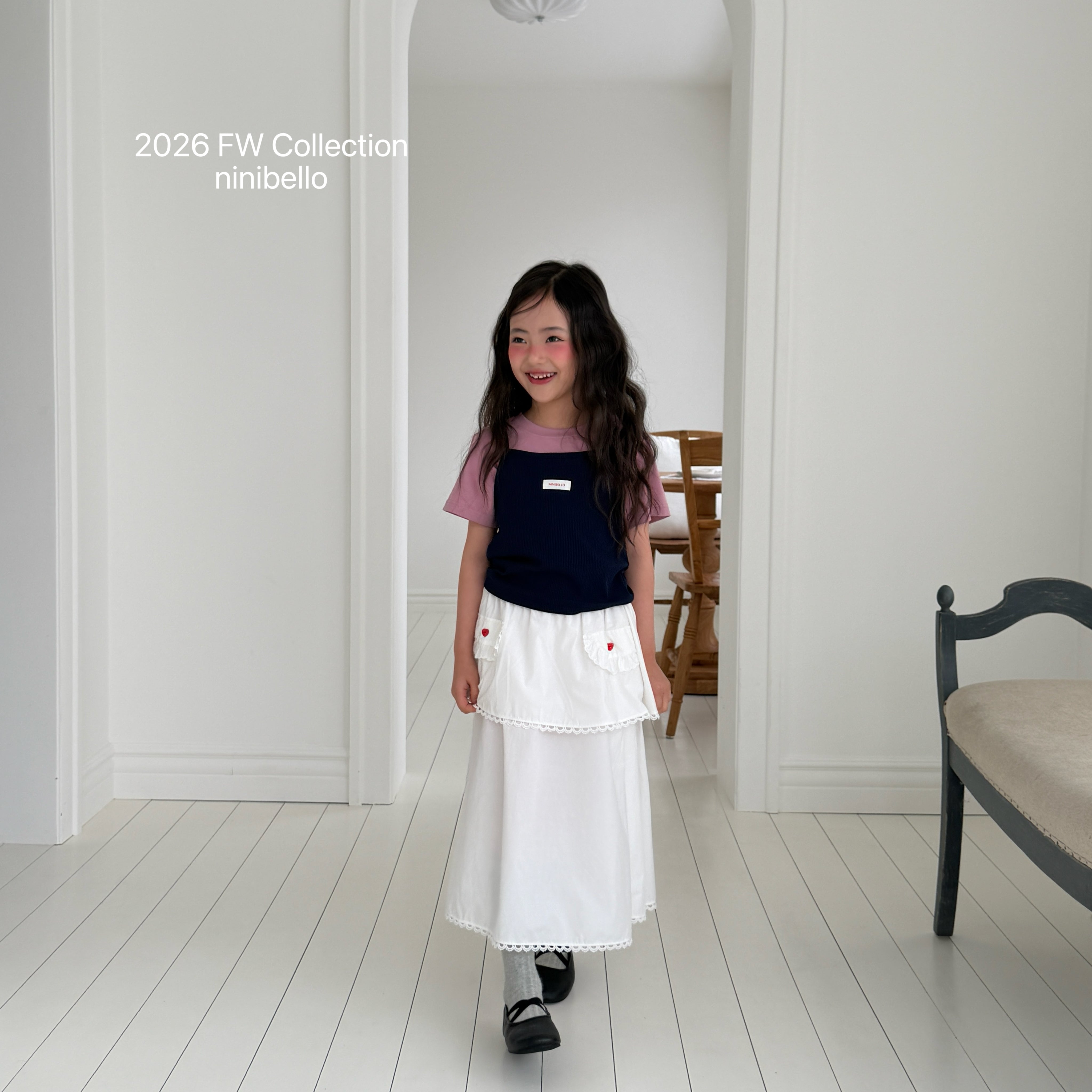 ［ninibello］Momo apron skirt
