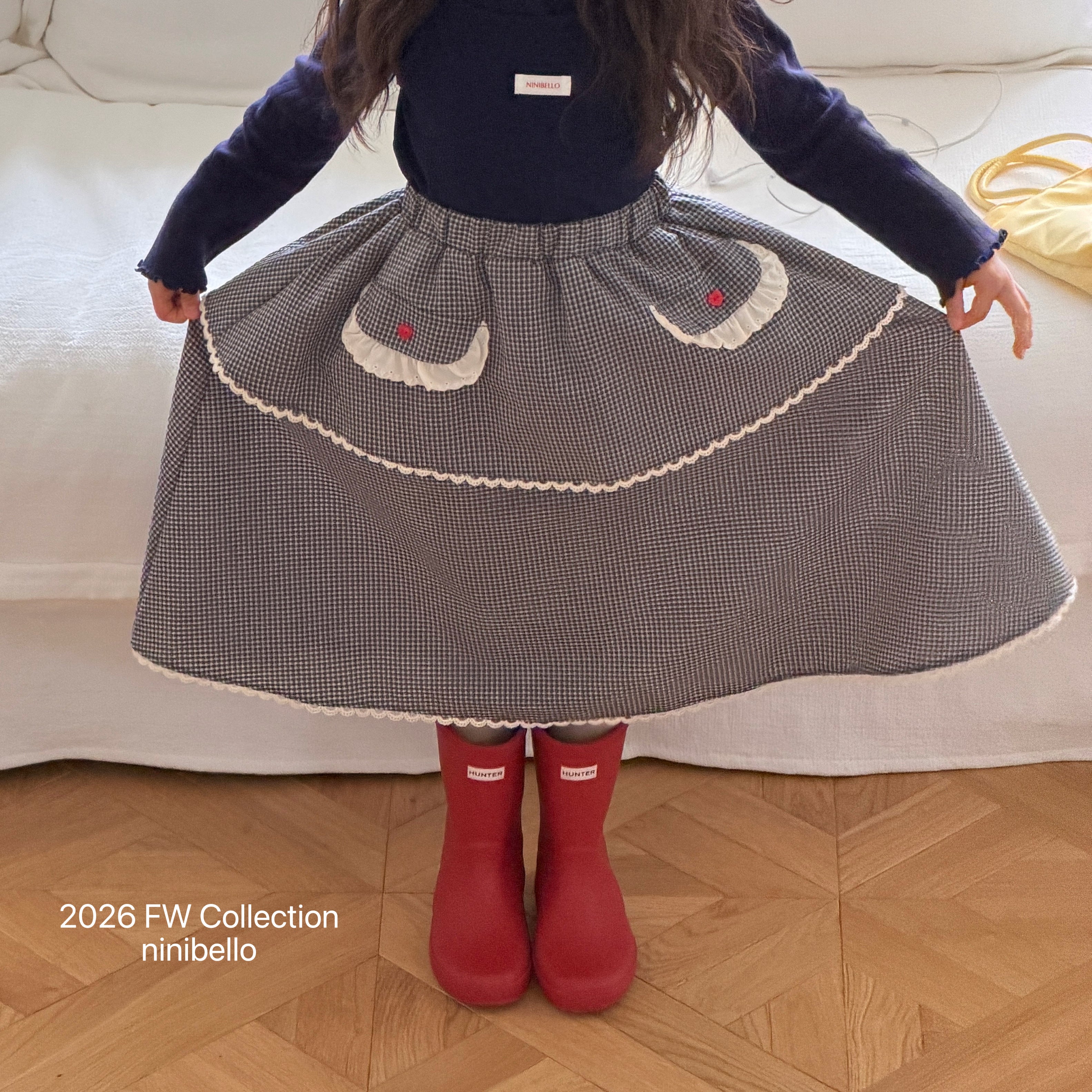 ［ninibello］Momo apron skirt