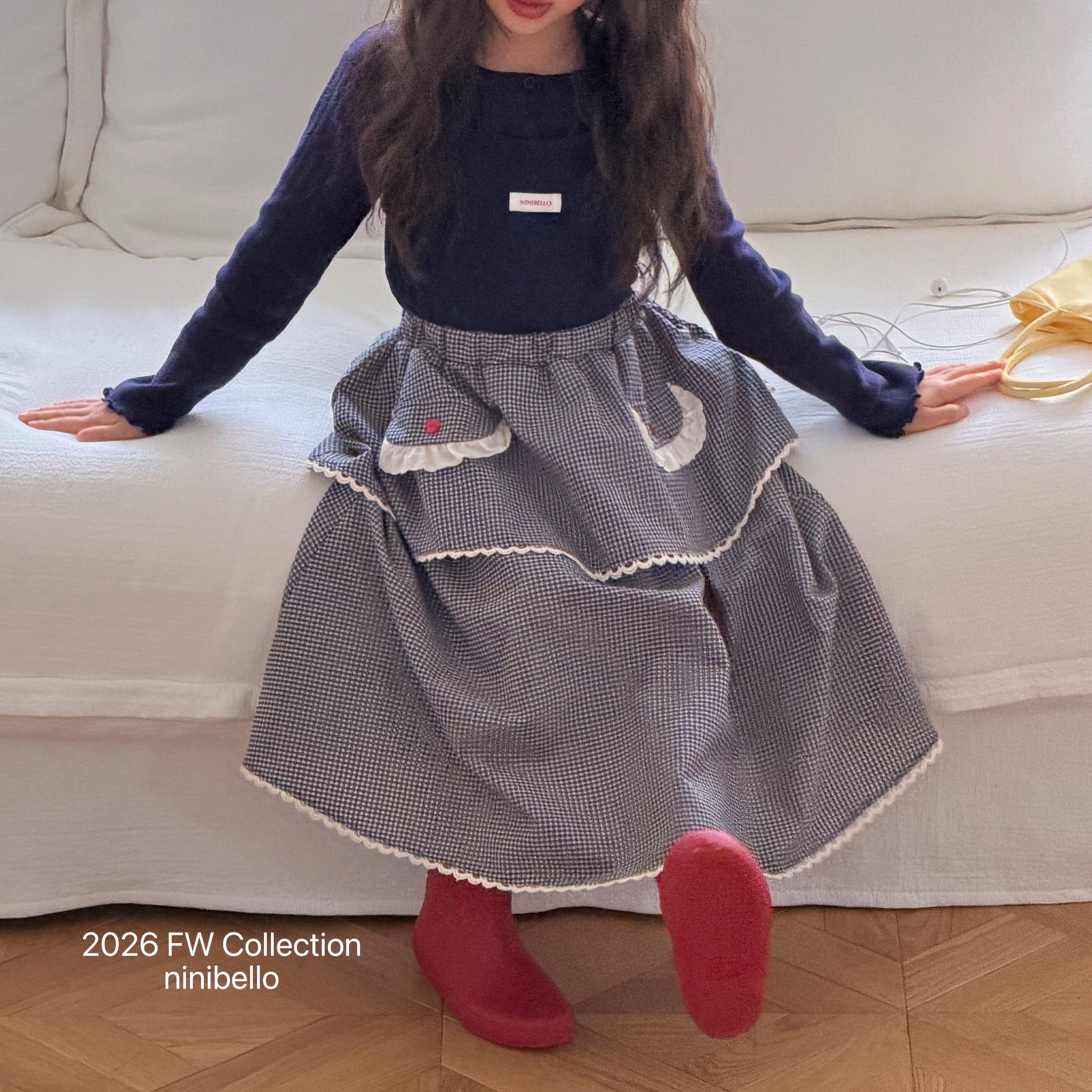 ［ninibello］Momo apron skirt