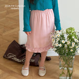 ［ninibello］Mico satin skirt
