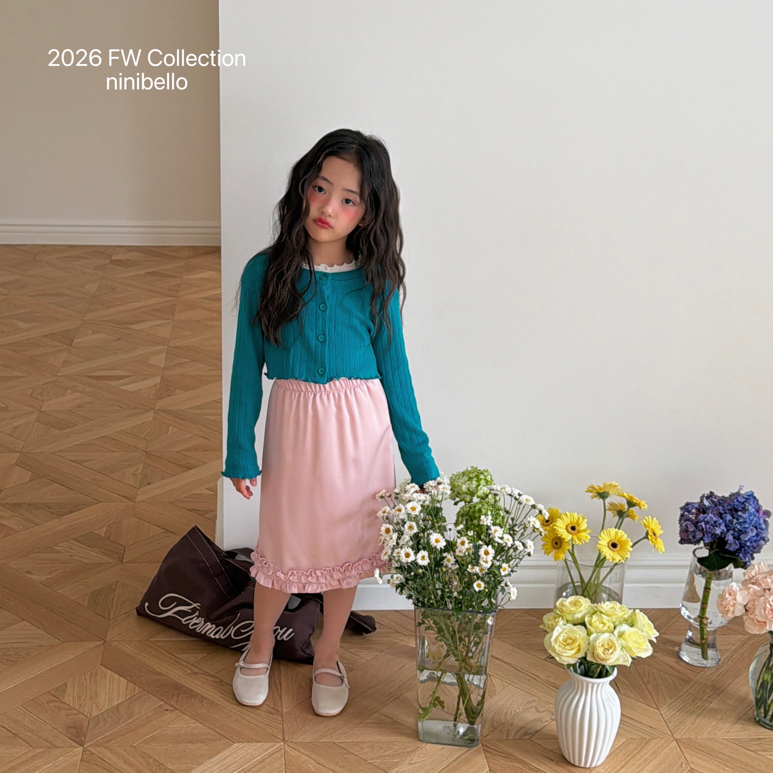 ［ninibello］Mico satin skirt